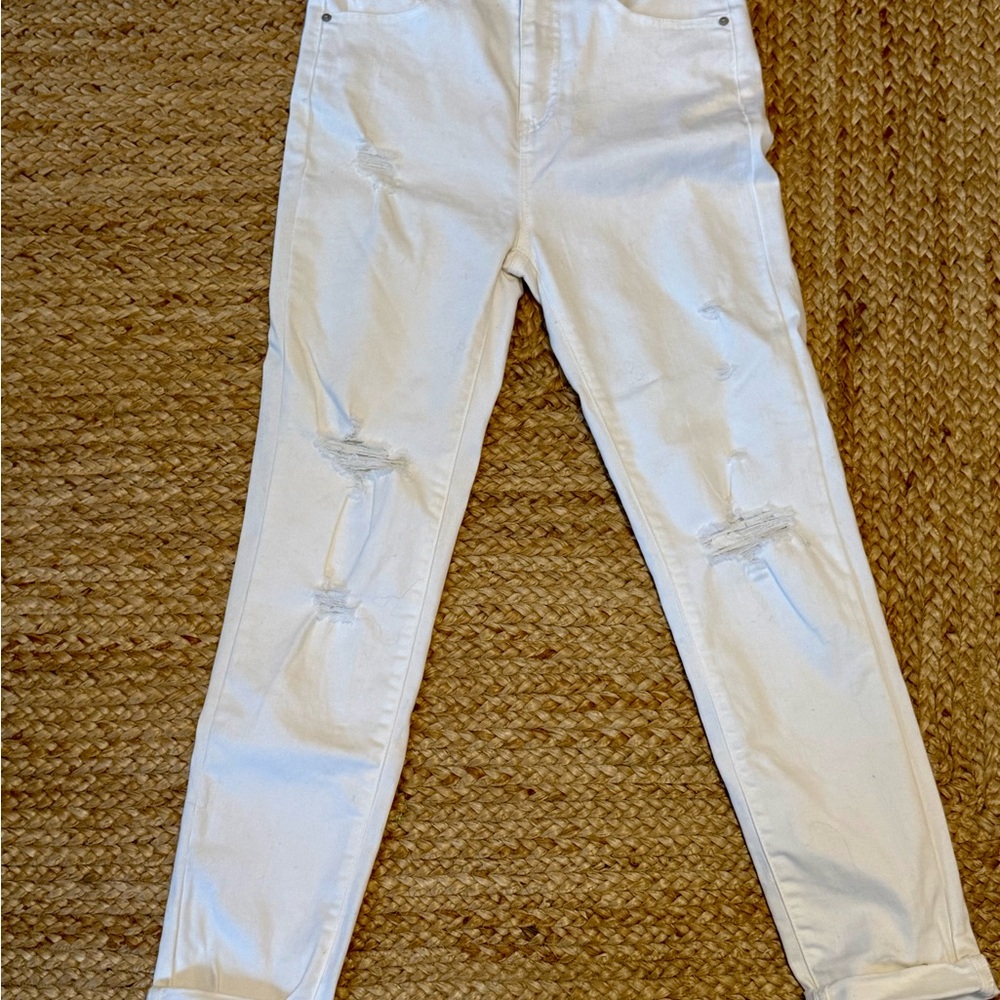 Risen 27 White Distressed Women's Jeans